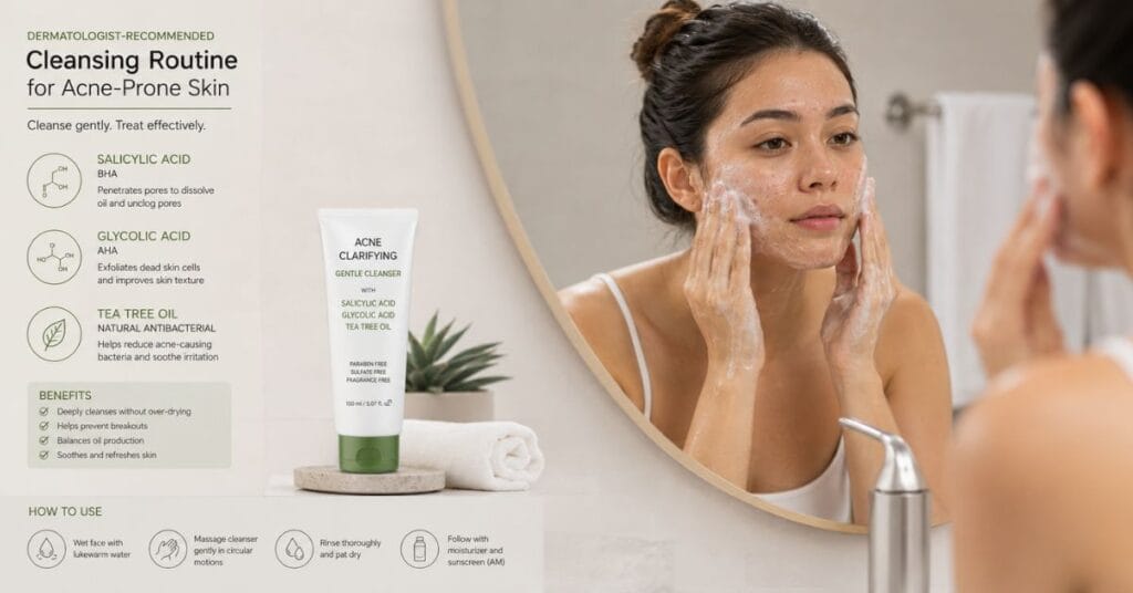 Patient with painful cystic acne, scarring, and persistent breakouts consulting a dermatologist for professional acne treatment.