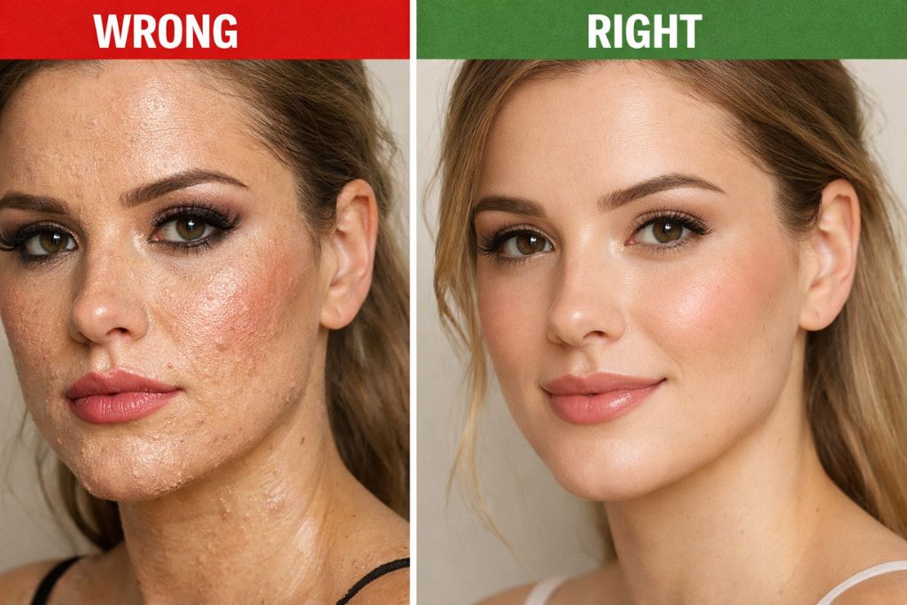 common mistakes using foundation for acne prone skin