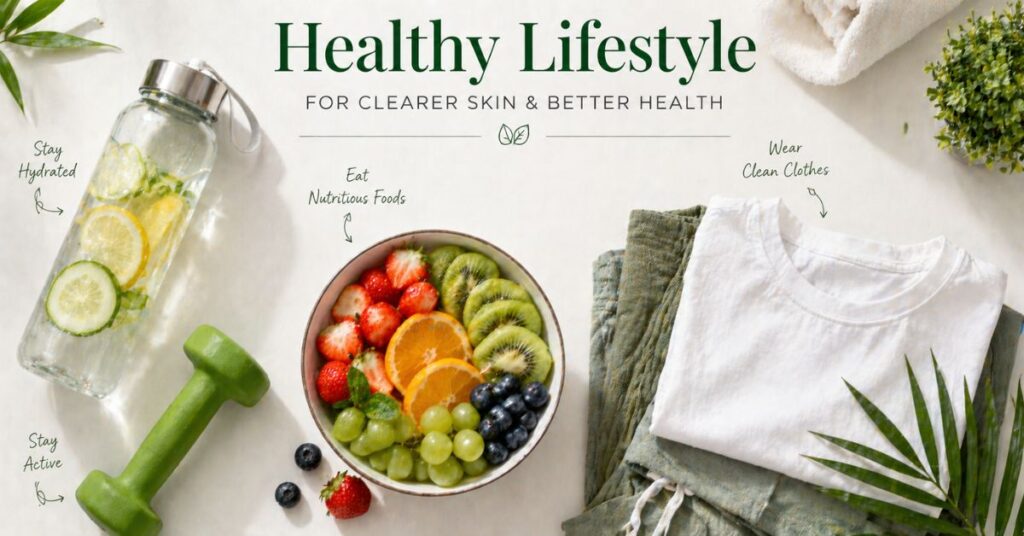 healthy lifestyle to reduce body acne naturally