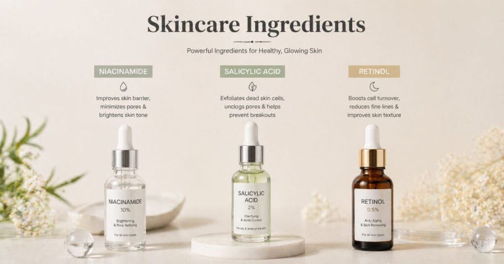 Best ingredients for pore pores like niacinamide and salicylic acid