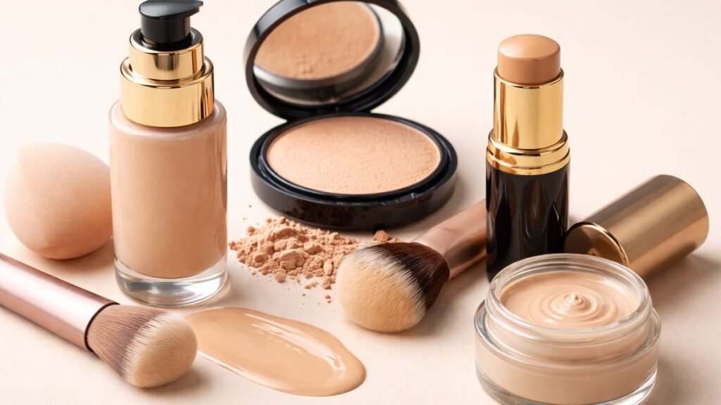different types of foundation for acne prone skin products