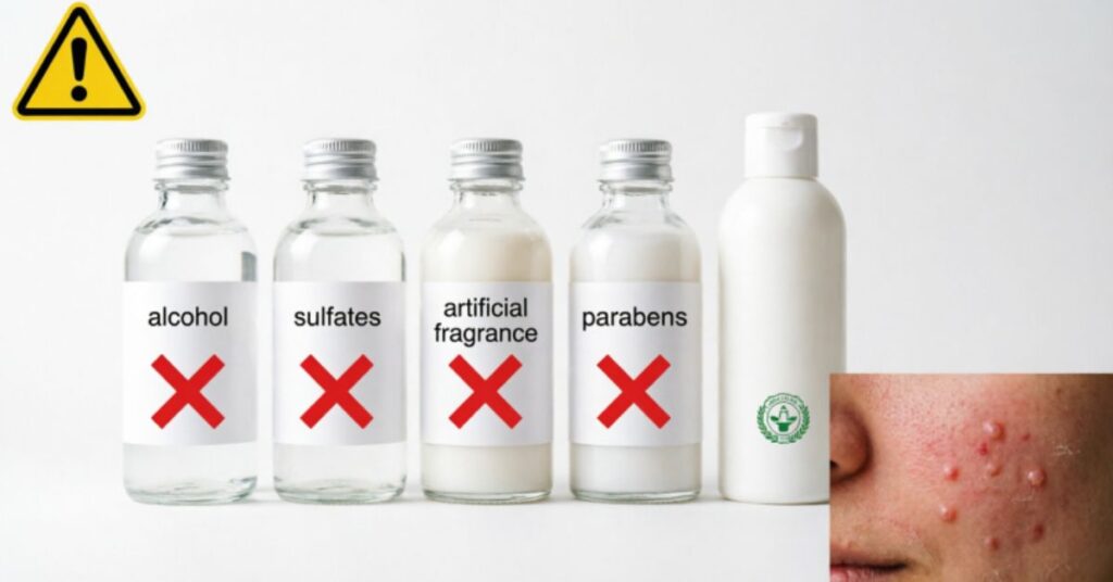 ingredients to avoid in acne face wash for sensitive skin