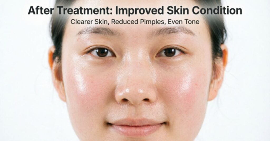 acne on cheeks meaning after treatment improved skin condition clear smooth cheeks reduced pimples