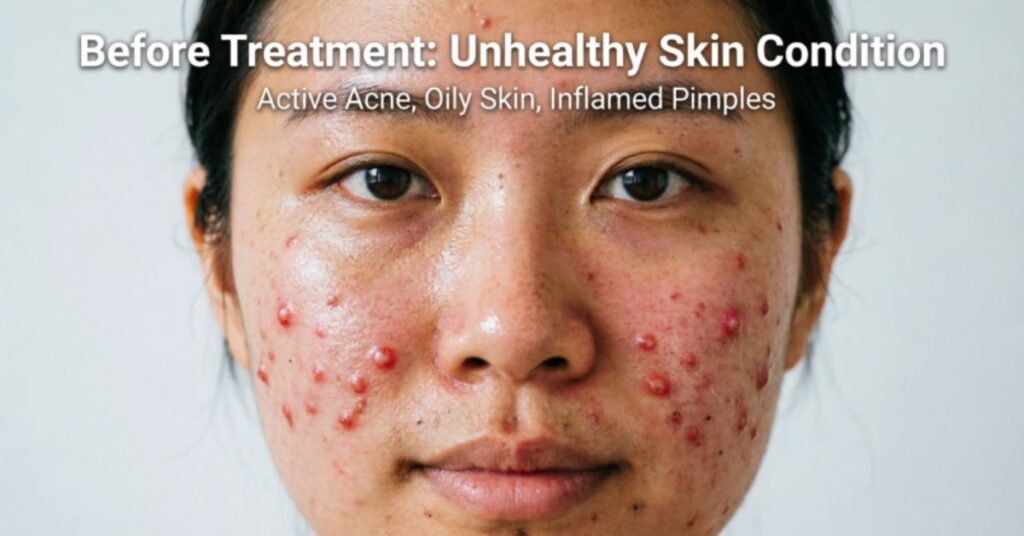  acne on cheeks meaning before treatment unhealthy skin condition inflamed pimples oily skin clogged pores