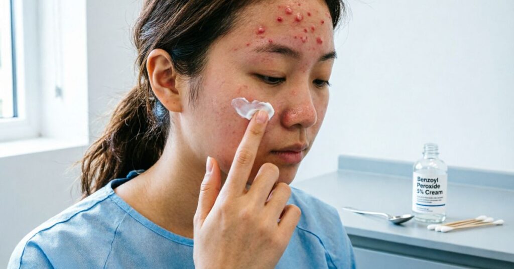 benzoyl peroxide forehead acne