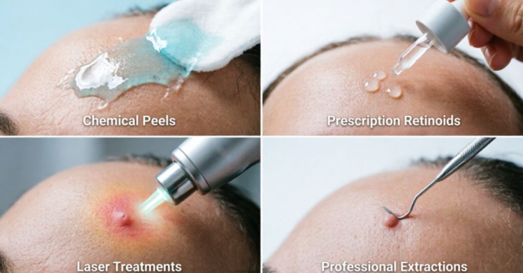 forehead acne professional treatments