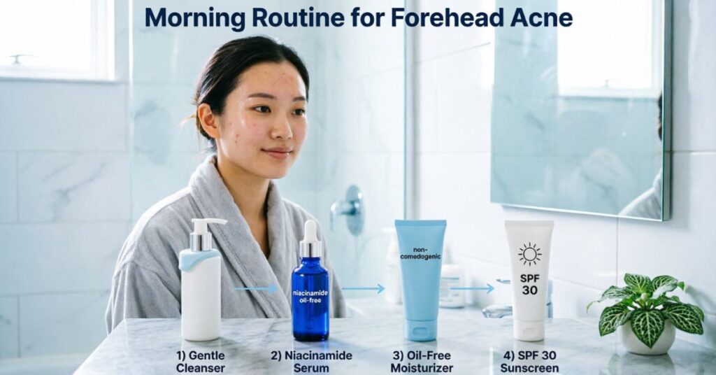 forehead acne skincare routine