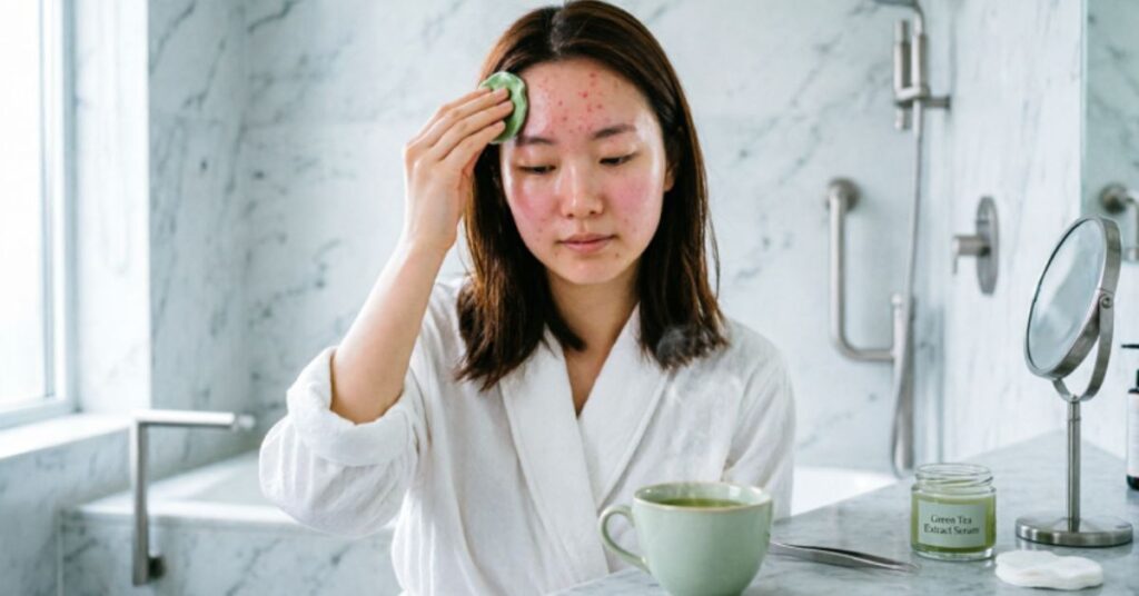 green tea acne care