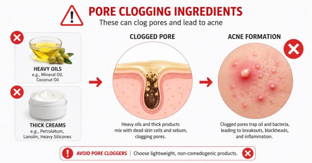 Best Moisturizer for Oily Acne Prone Skin ingredients to avoid in moisturizer for oily acne prone skin