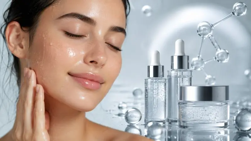 Hydrating skincare routine supporting moisture balance and healthy skin barrier
