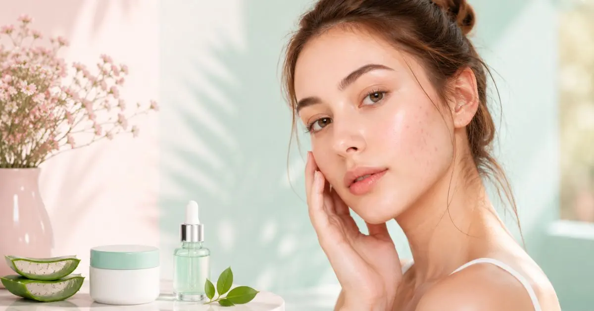 Acne cure for sensitive skin with gentle skincare
