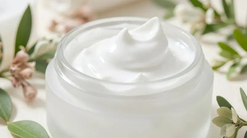 A jar of gentle soothing moisturizer for sensitive acne-prone skin barrier repair