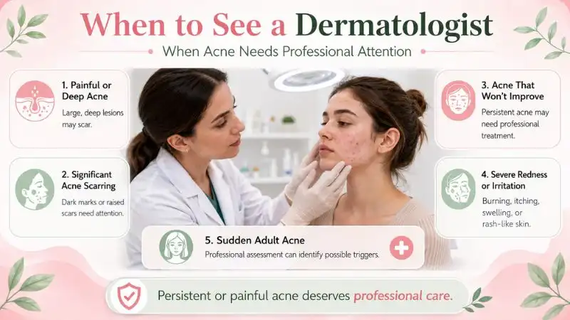 When to see a dermatologist for persistent acne