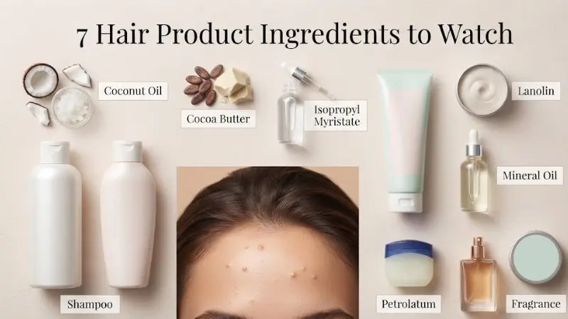 7 hair product ingredients to watch for forehead acne
