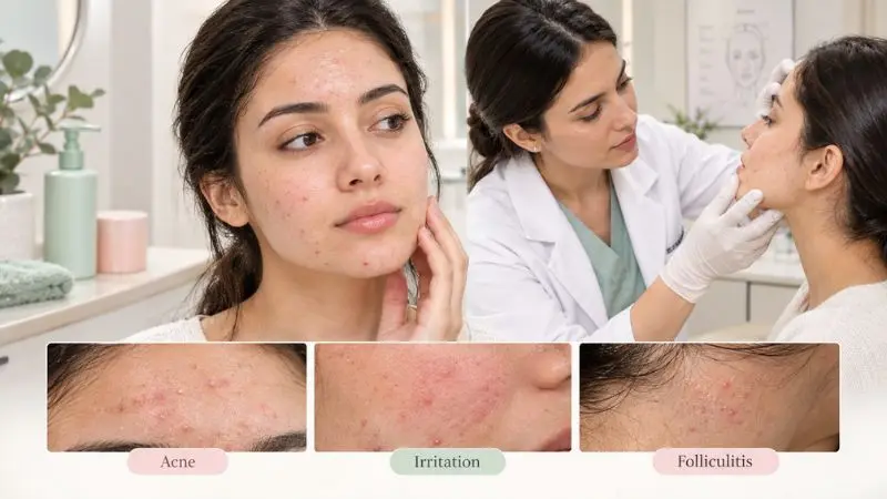 Hair products cause forehead acne but other causes can trigger breakouts