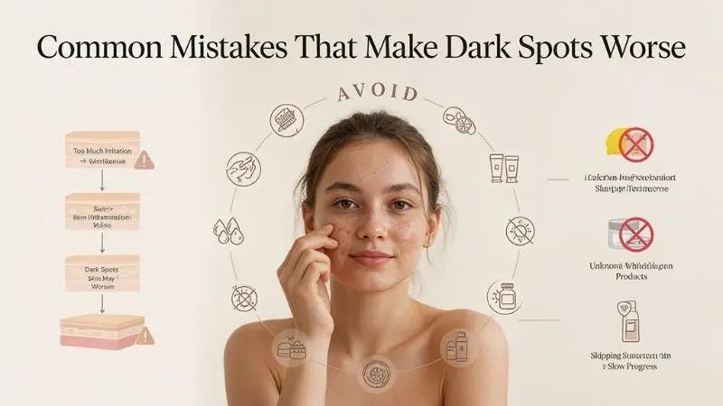 Common mistakes that make dark spots and hyperpigmentation on face worse