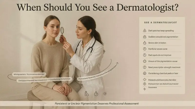 When to see a dermatologist for persistent hyperpigmentation and dark spots
